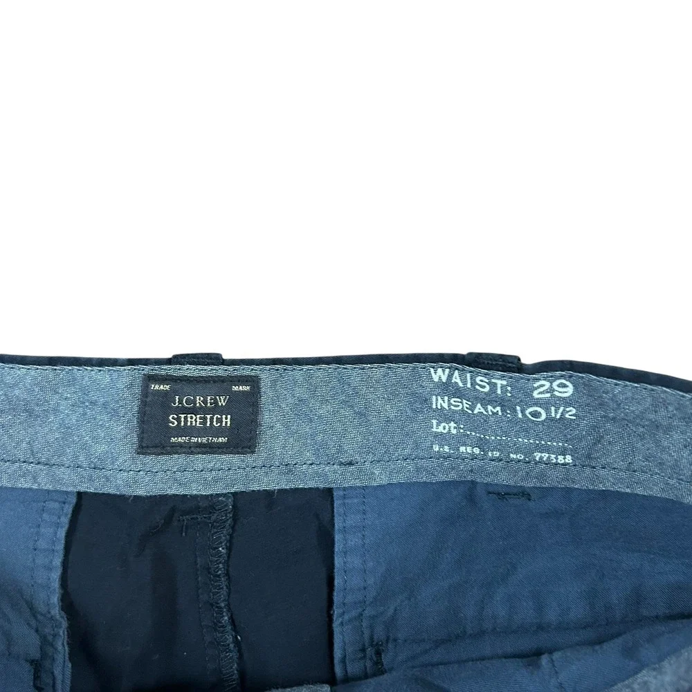 J Crew Stretch Shorts Mens‎ 29x10.5 Cotton Navy Blue Preppy Chino